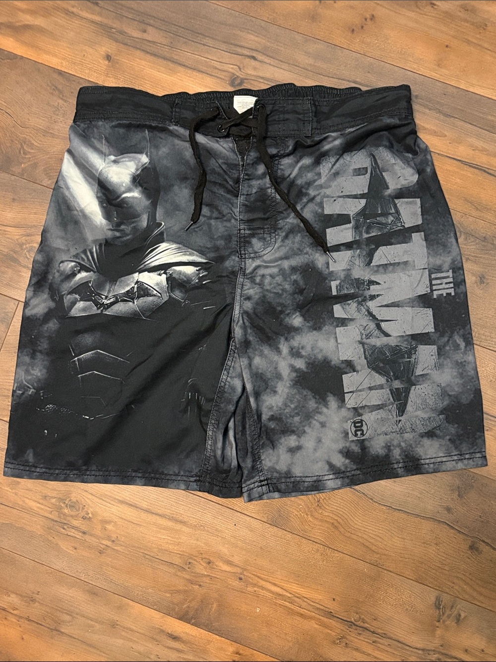 DC Comics Batman Graphic Swim Shorts Velcro fly is a bit worn not a strong hold